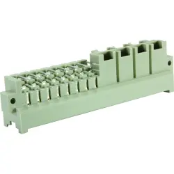 Male connector, type M/H, 24 pole, z-b-d, pitch 5.08 mm, faston plug, angled, gold-plated, 09060312921