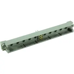 Male connector, type M, 6 pole, a-b-c, pitch 2.54 mm, solder pin, straight, gold-plated, 09731066903
