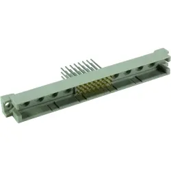 Male connector, type M, 24 pole, a-b-c, pitch 2.54 mm, solder pin, straight, 09731246902