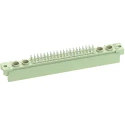 Male connector, type M, 60 pole, a-b-c, pitch 2.54 mm, solder pin, straight, gold-plated, 09731606903