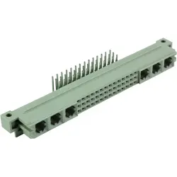 Female connector, type M, 42 pole, a-b-c, pitch 2.54 mm, solder pin, angled, 09732426801