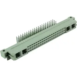 Female connector, type M, 60 pole, a-b-c, pitch 2.54 mm, solder pin, angled, 09732606801