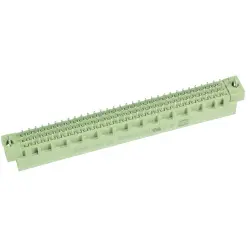 Male connector, type R, 64 pole, a-b-c, pitch 2.54 mm, solder pin, straight, gold-plated, 09733646903