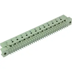 Male connector, type R, 96 pole, a-b-c, pitch 2.54 mm, press-in connection, straight, 09736966904