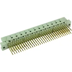 Male connector, type R, 96 pole, a-b-c, pitch 2.54 mm, wire-wrap, straight, 09736966947