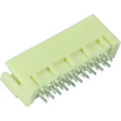 Male connector, type 3Q, 20 pole, a-b, pitch 2.54 mm, solder pin, straight, gold-plated, 09751206569