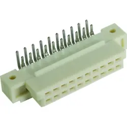 Female connector, type 3Q, 20 pole, a-b, pitch 2.54 mm, solder pin, angled, 09752206804
