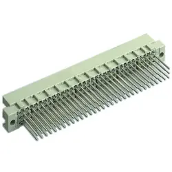 Male connector, type RL, 96 pole, a-b-c, pitch 2.54 mm, wire-wrap, straight, gold-plated, 09791966907