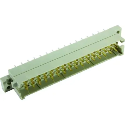 Male connector, type F, 48 pole, z-b-d, pitch 5.08 mm, solder pin, straight, gold-plated, 09060482905 - 1