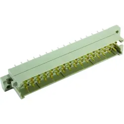 Male connector, type F, 48 pole, z-b-d, pitch 5.08 mm, solder pin, straight, gold-plated, 09060482905