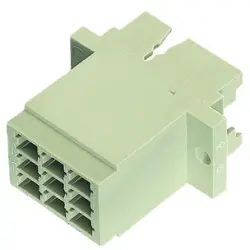 Male connector, type F9, 9 pole, pitch 5.08 mm, crimp connection, straight, 09061093401