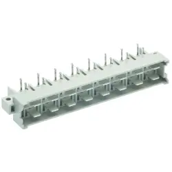Male connector, type H16, 16 pole, z-d, pitch 10.16 mm, solder pin, angled, silver-plated, 09061162511