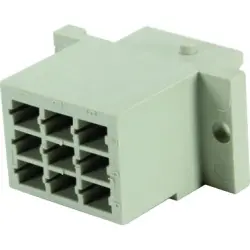 Female connector, type F, 9 pole, z-b-d, pitch 5.08 mm, crimp connection, straight, 09062093201
