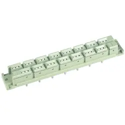 Female connector, type H15, 15 pole, z-d, pitch 10.16 mm, solder pin, straight, silver-plated, 09062152841