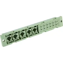 Female connector, type M/H, 21 pole, z-b-d, pitch 5.08 mm, solder pin, straight, gold-plated, 09062216883