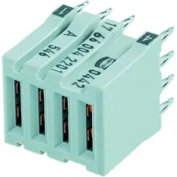 Female connector, 4 pole, pitch 3 mm, straight, 17660042201