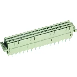 Female connector, type F, 32 pole, z-b-d, pitch 5.08 mm, solder pin, straight, gold-plated, 09062326858