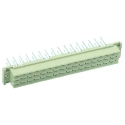 Female connector, type F, 32 pole, z-b-d, pitch 5.08 mm, press-in connection, straight, gold-plated, 09062326897