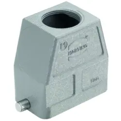 Grommet housing, size 10B, die-cast aluminum, M40, straight, longitudinal bow locking, IP65/IP66/IP67, 19300100448