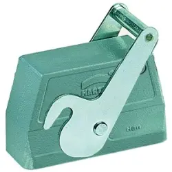 Grommet housing, size 24B, die-cast aluminum, M40, angled, central locking, IP65, 19300240588