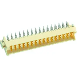 Male connector, type F, 48 pole, z-b-d, pitch 5.08 mm, solder pin, angled, 09063486951