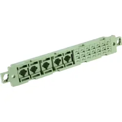 Female connector, type F, 21 pole, z-b-d, pitch 5.08 mm, solder pin, straight, 09067216883