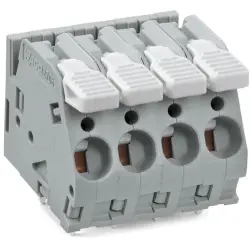 PCB terminal, 6 pole, pitch 7.5 mm, AWG 20-10, 41 A, cage clamp, gray, 2706-156