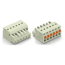 Cable connector, 1 pole, 2.5 mm², clamping points: 4, white, push-in wire connection, 18 A, 272-101