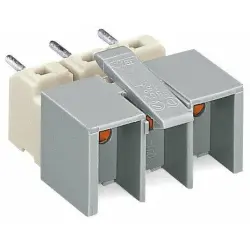 Socket, 3 pole, push-wire connection, 2.5 mm², white/gray, 272-403/272-489