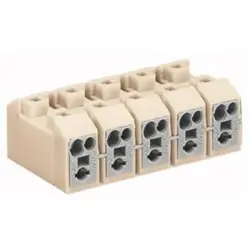 Cable connector, 1 pole, 2.5 mm², clamping points: 4, white, push-in wire connection, 26 A, 272-581