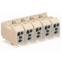 Cable connector, 4 pole, 2.5 mm², clamping points: 16, white, push-in wire connection, 26 A, 272-684