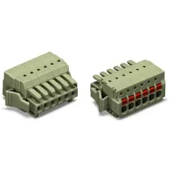 Socket header, 24 pole, pitch 3.5 mm, angled, light gray, 2734-124