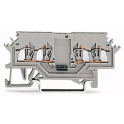 4 conductor component terminal with diode 1N4007, spring-clamp connection, 0.08-1.5 mm², 1 pole, 500 mA, gray, 279-623/281-411 - 1