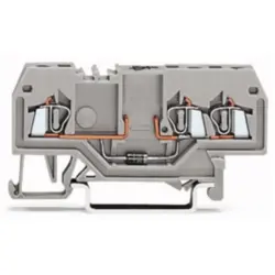 3 conductor component terminal with diode 1N4007, spring-clamp connection, 0.08-1.5 mm², 1 pole, 500 mA, gray, 279-673/281-411