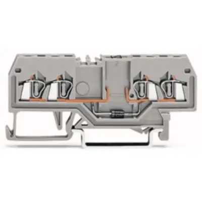 4 conductor component terminal with diode 1N4007, spring-clamp connection, 0.08-1.5 mm², 1 pole, 500 mA, gray, 279-815/281-410 - 1