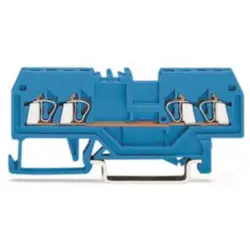 4-wire feed-through terminal, spring-clamp connection, 0.08-1.5 mm², 1 pole, 18 A, 8 kV, blue, 279-834