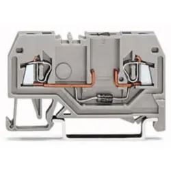 2 conductor component terminal with diode 1N4007, spring-clamp connection, 0.08-1.5 mm², 1 pole, 500 mA, gray, 279-915/281-410