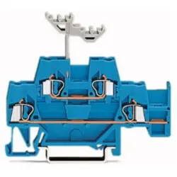 Feed-through/feed-through terminal block, spring-clamp connection, 0.08-2.5 mm², 2 pole, 20 A, 6 kV, blue, 280-530