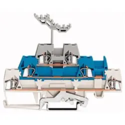 Shield conductor/feed-through/feed-through terminal block, spring-clamp connection, 0.08-2.5 mm², 3 pole, 20 A, 6 kV, white/blue/gray, 280-558