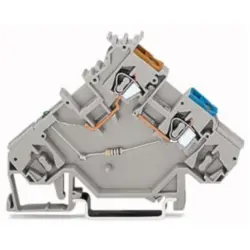 2-wire actuator terminal, spring-clamp connection, 0.08-2.5 mm², 2 pole, 20 A, 6 kV, gray, 280-562/281-411