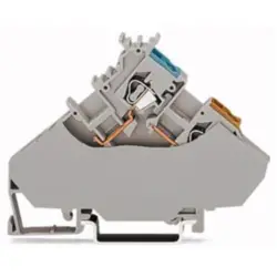 3-wire initiator supply terminal, spring-clamp connection, 0.08-2.5 mm², 2 pole, 20 A, 6 kV, gray, 280-567