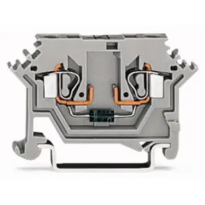 2 conductor component terminal with diode 1N4007, spring-clamp connection, 0.08-2.5 mm², 1 pole, 500 mA, gray, 280-613/281-411 - 1