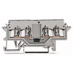 4 conductor component terminal with diode 1N4007, spring-clamp connection, 0.08-2.5 mm², 1 pole, 500 mA, gray, 280-623/281-411