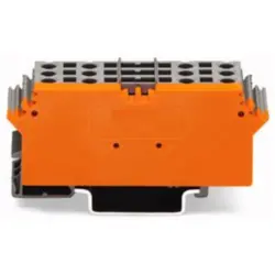 4 conductor basic terminal block, spring-clamp connection, 0.08-2.5 mm², 6 pole, 10 A, 6 kV, gray, 280-763