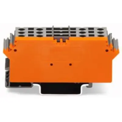 4 conductor basic terminal block, spring-clamp connection, 0.08-2.5 mm², 6 pole, 10 A, 6 kV, gray, 280-763 - 1