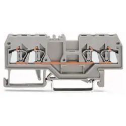 4-wire feed-through terminal, spring-clamp connection, 0.08-2.5 mm², 1 pole, 20 A, 8 kV, red, 280-830