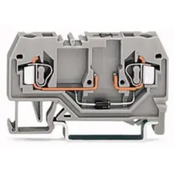 2 conductor component terminal with diode 1N4007, spring-clamp connection, 0.08-2.5 mm², 1 pole, 500 mA, gray, 280-915/281-411