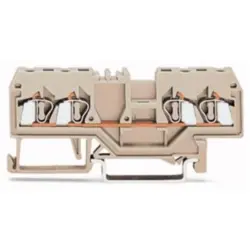 4-wire feed-through terminal, spring-clamp connection, 0.2-1.5 mm², 1 pole, 20 A, light gray, 280-994
