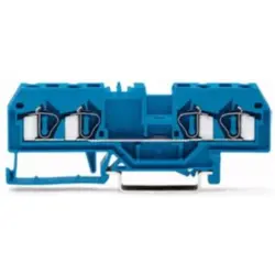 4-wire feed-through terminal, spring-clamp connection, 0.08-4.0 mm², 1 pole, 26 A, 8 kV, blue, 281-654