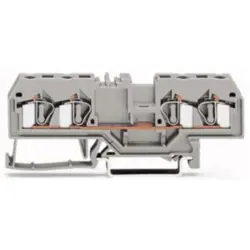 4-wire feed-through terminal, spring-clamp connection, 0.08-4.0 mm², 1 pole, 26 A, 8 kV, red, 281-663